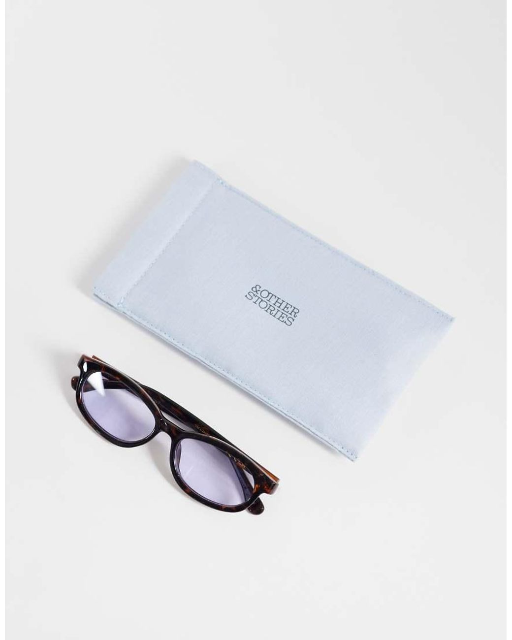 & Other Stories Black Rectangle Sunglasses