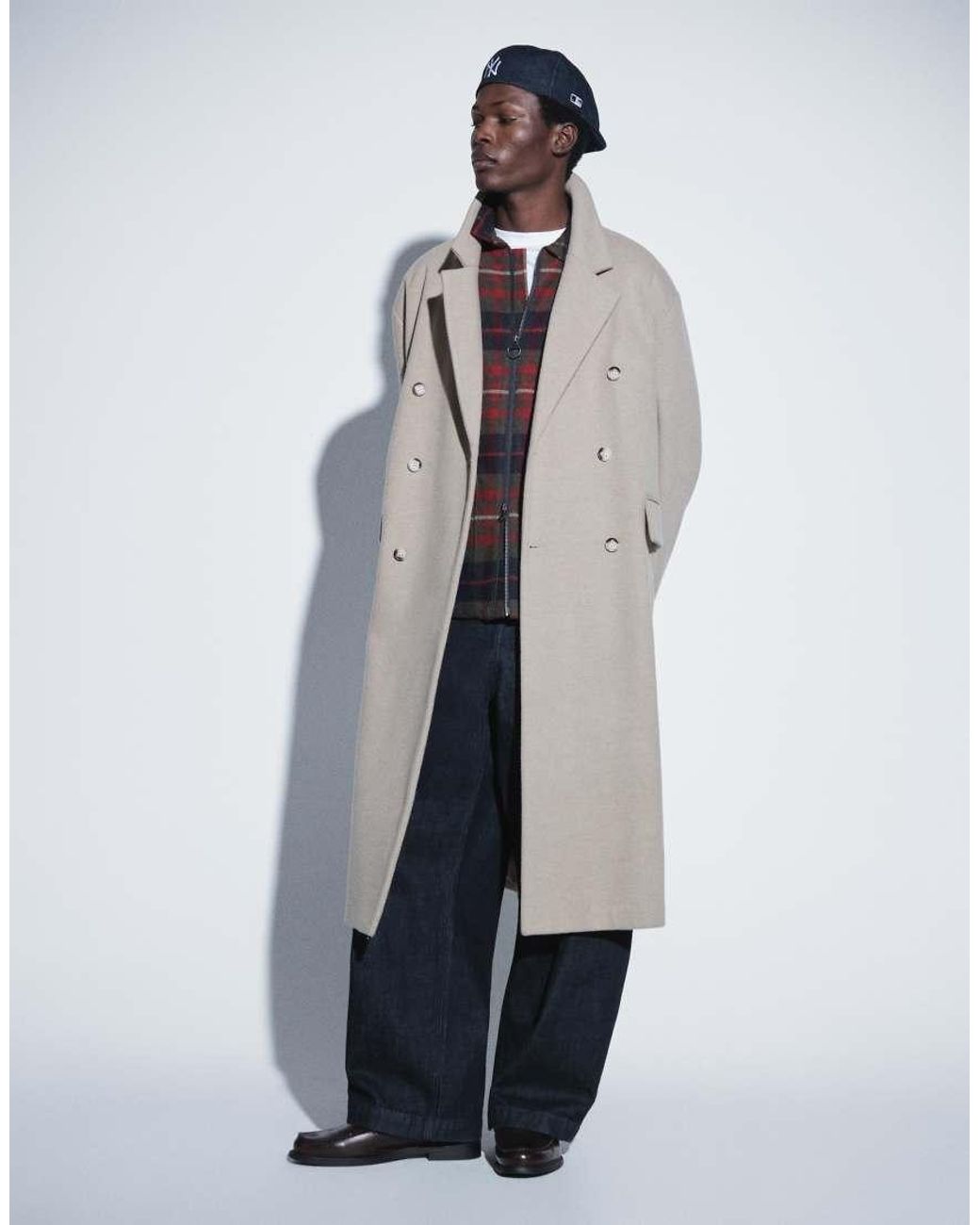 ASOS Oversized Overjas in het Natural voor heren