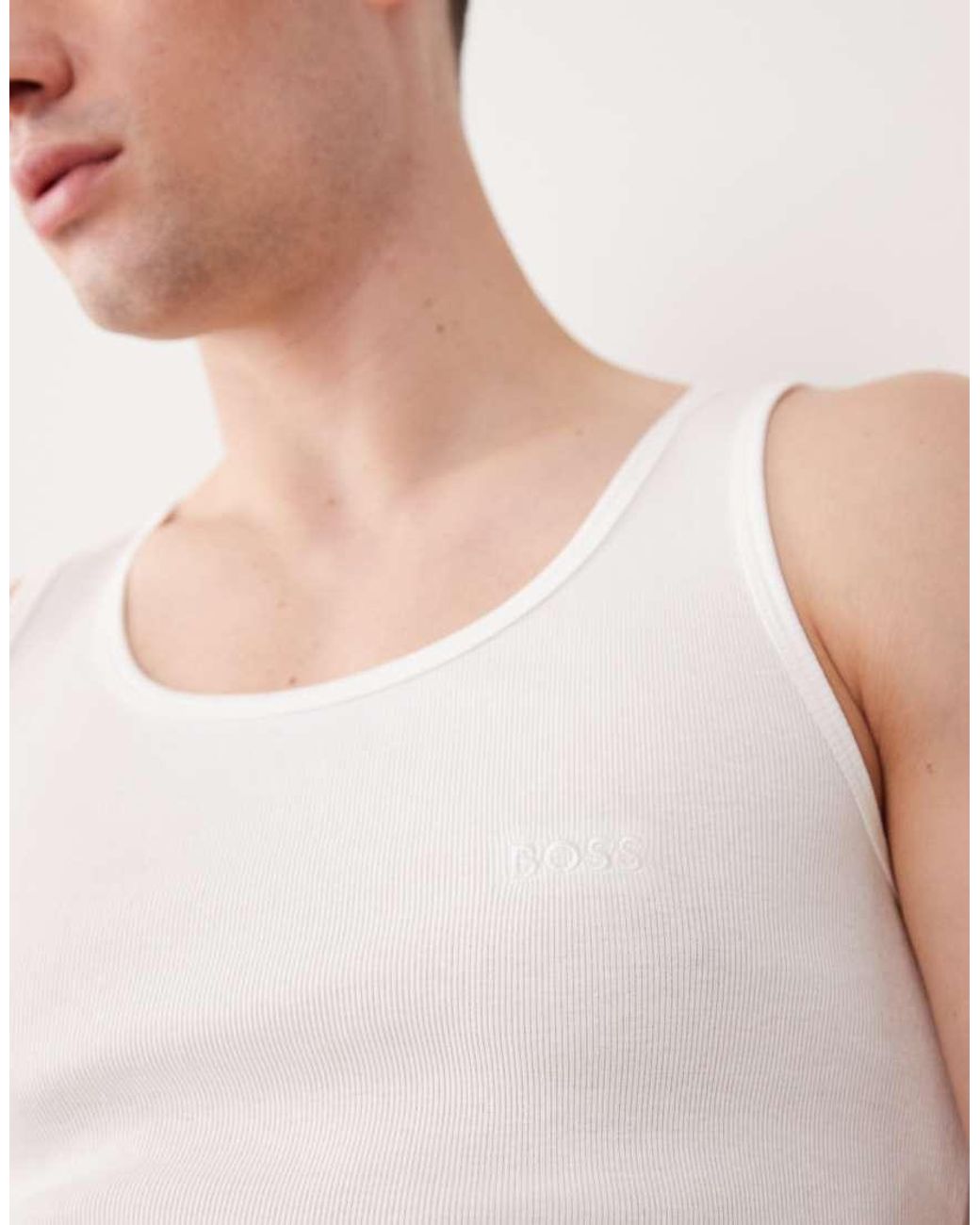 Boss Multicolor 3 Pack Ribbed Logo Vests for men