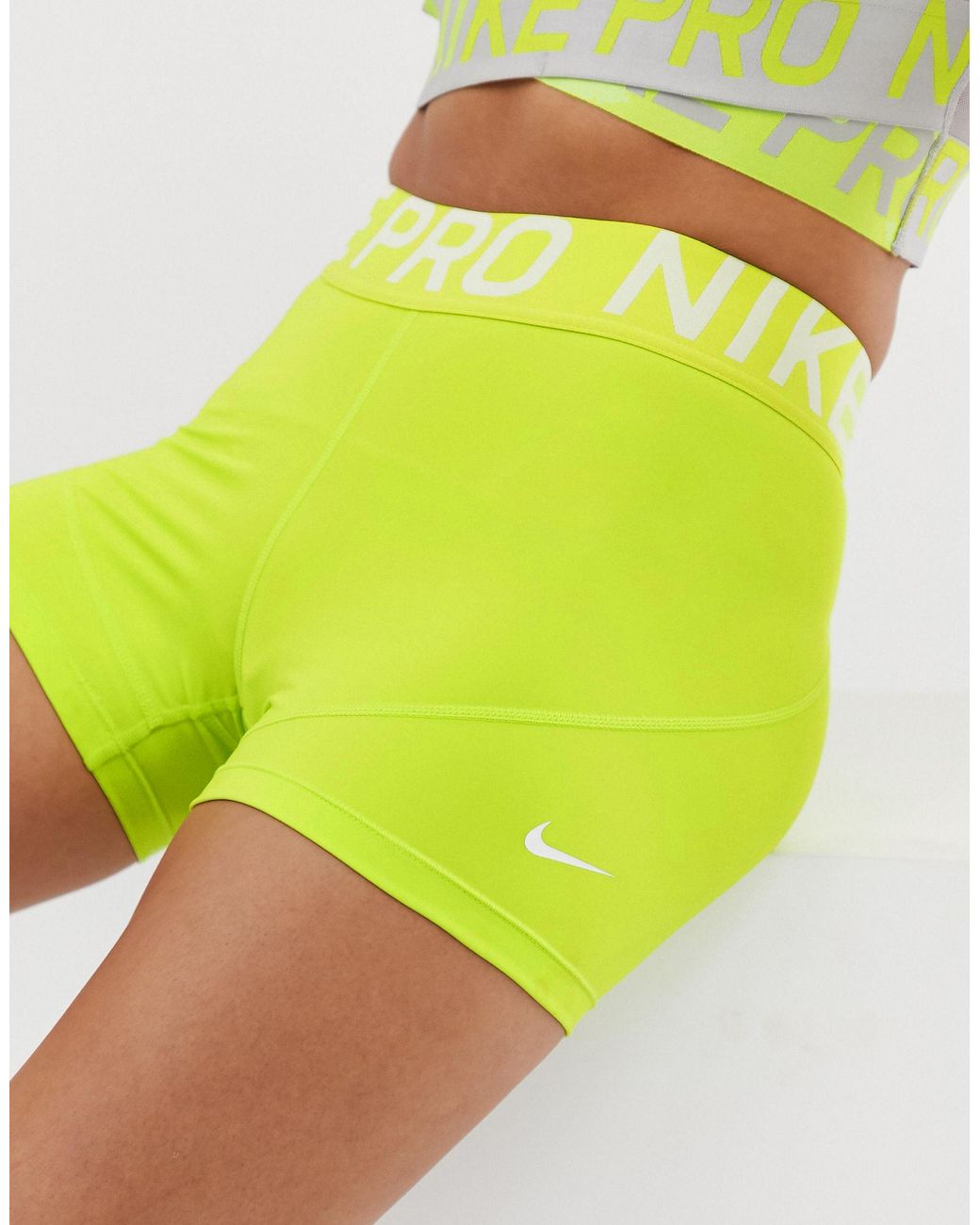 Nike Nike Pro Training 3 Inch Shorts in Green | Lyst UK
