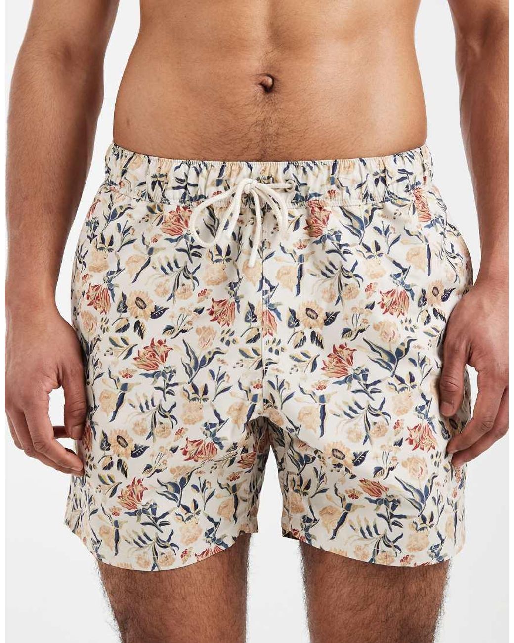 ASOS Blue Mid-length Swim Shorts for men
