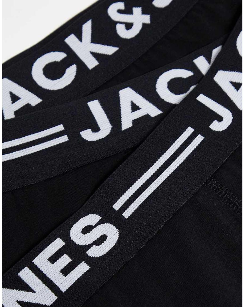 Jack & Jones Black 3 Pack Trunk With Waistband for men