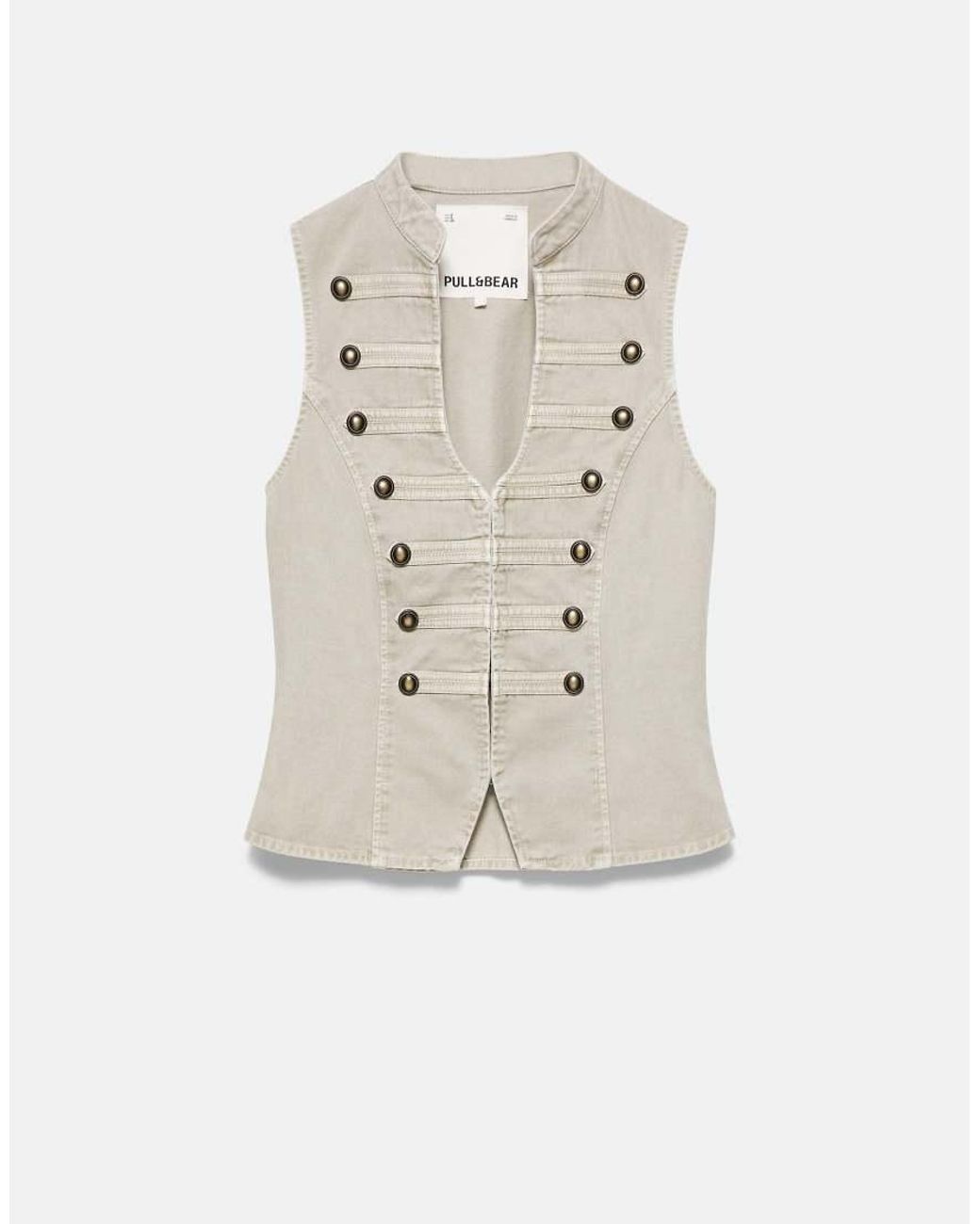 Pull&Bear Blue Buttoned Waistcoat