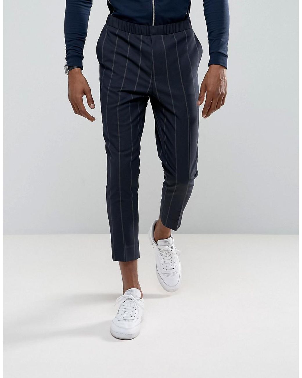 ASOS Synthetic Tapered Smart Trousers 