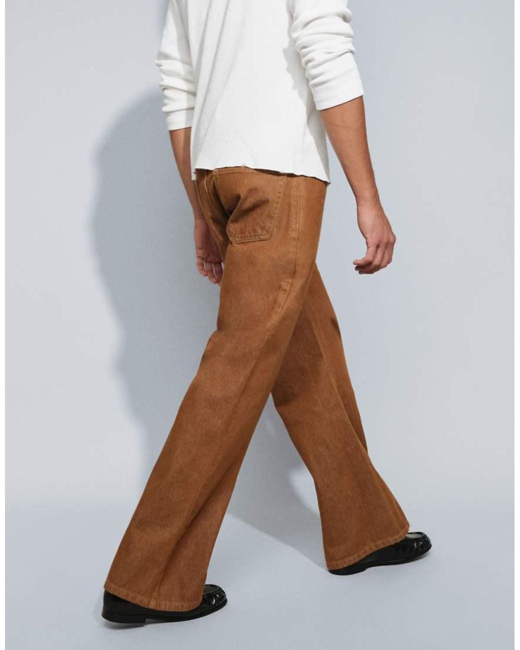 ASOS White Wide Flare Jeans for men