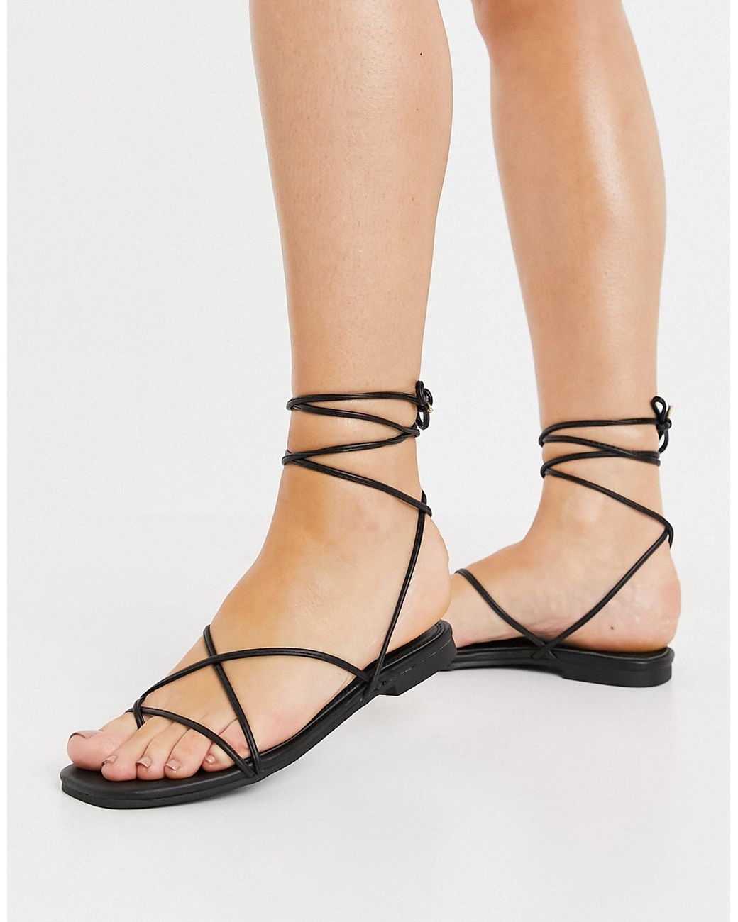 Pimkie – e sandalen mit wickeldesign in Schwarz | Lyst DE