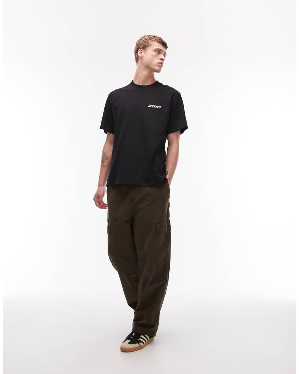 Dickies Black Dry Ridge Backprint T-Shirt for men
