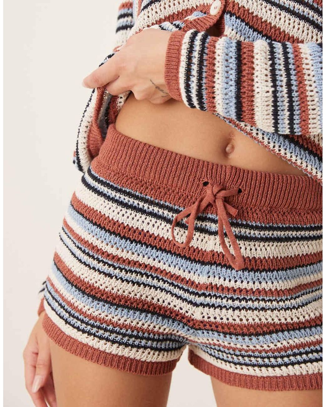 ASOS Natural Knitted Micro Short Co-ord