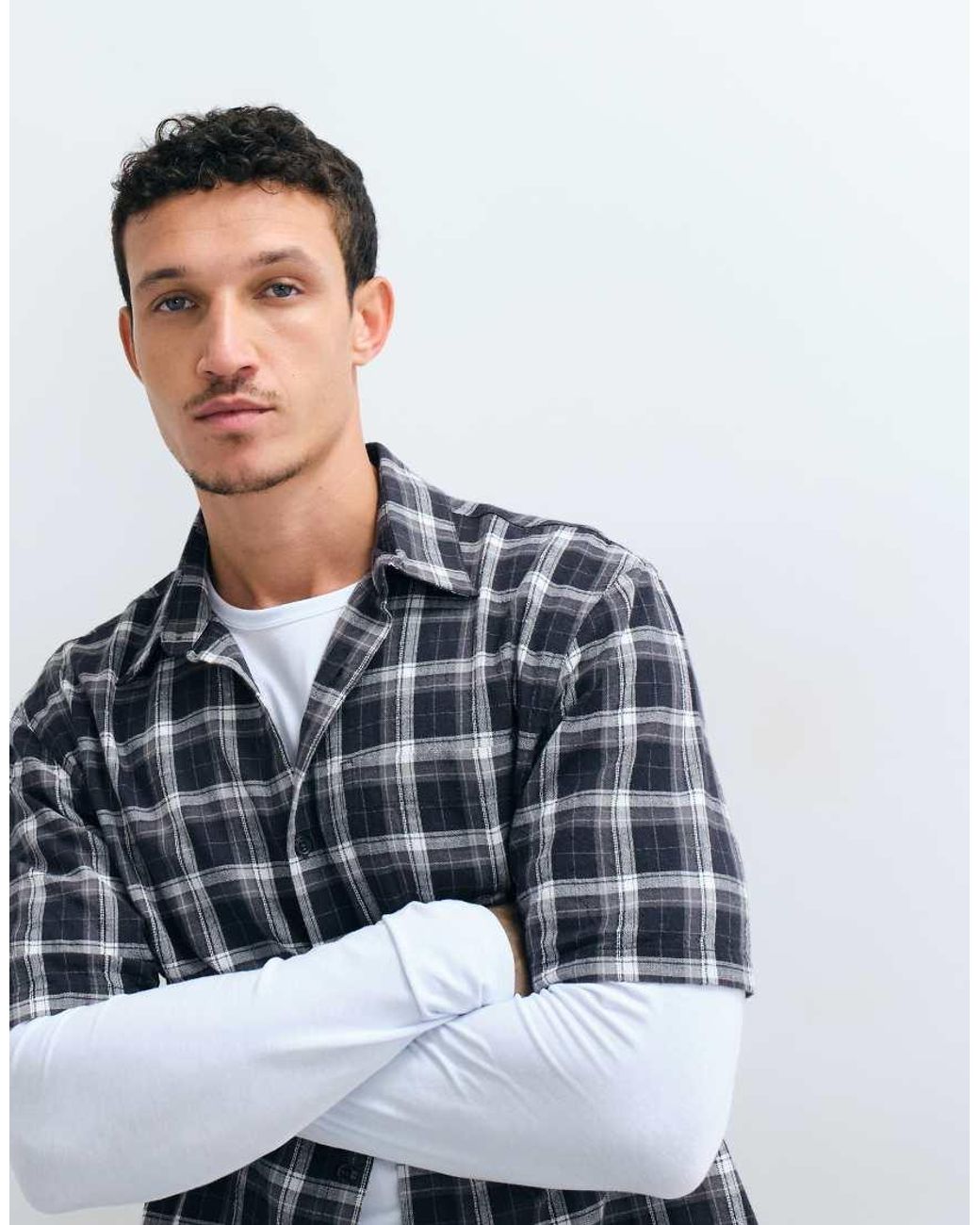 Hollister Blue Boxy Short Sleeve Shirt for men