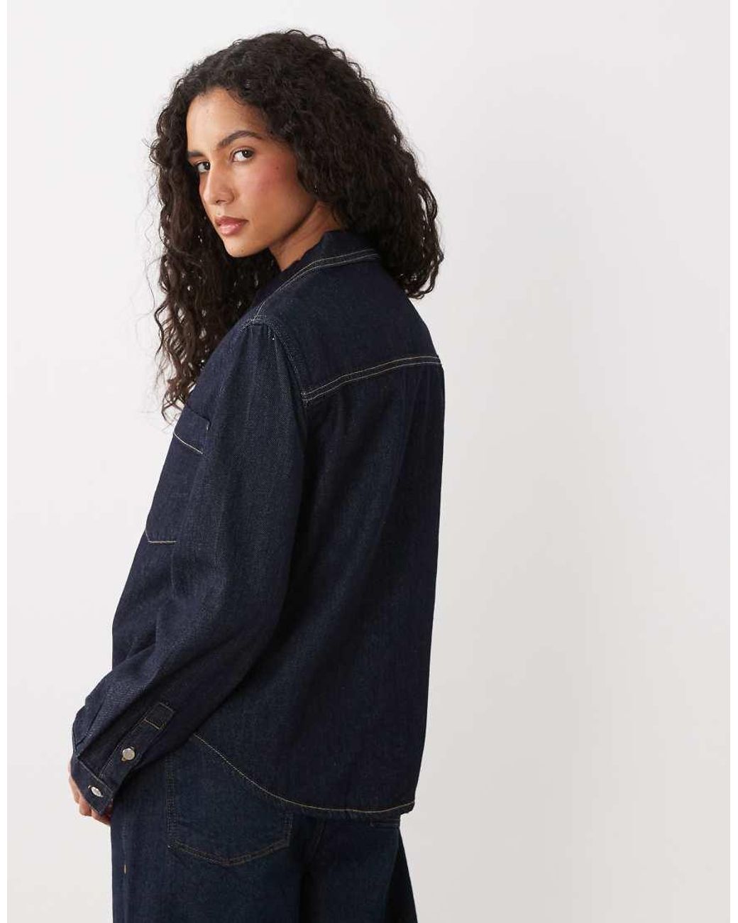Mango Blue Classic Denim Shirt