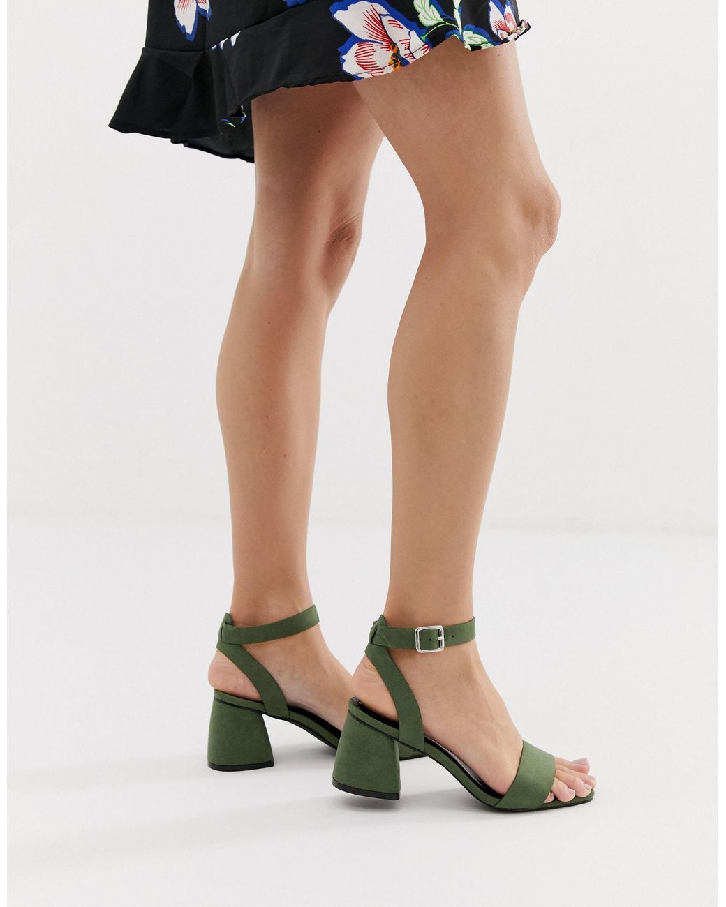 green block heel shoes
