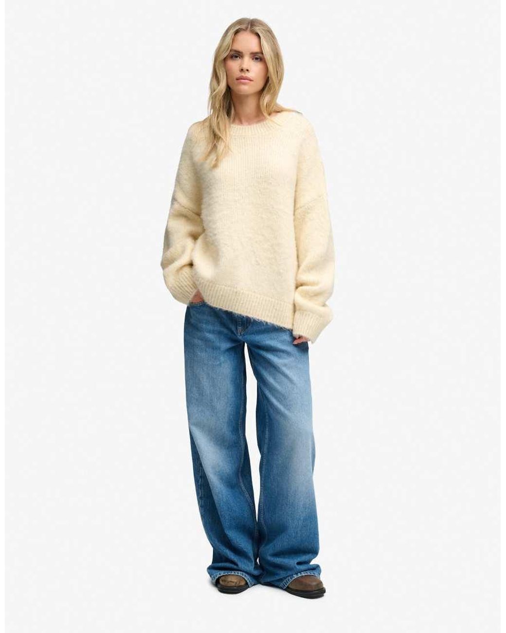 Superdry Natural Slouchy Brushed Knit Jumper