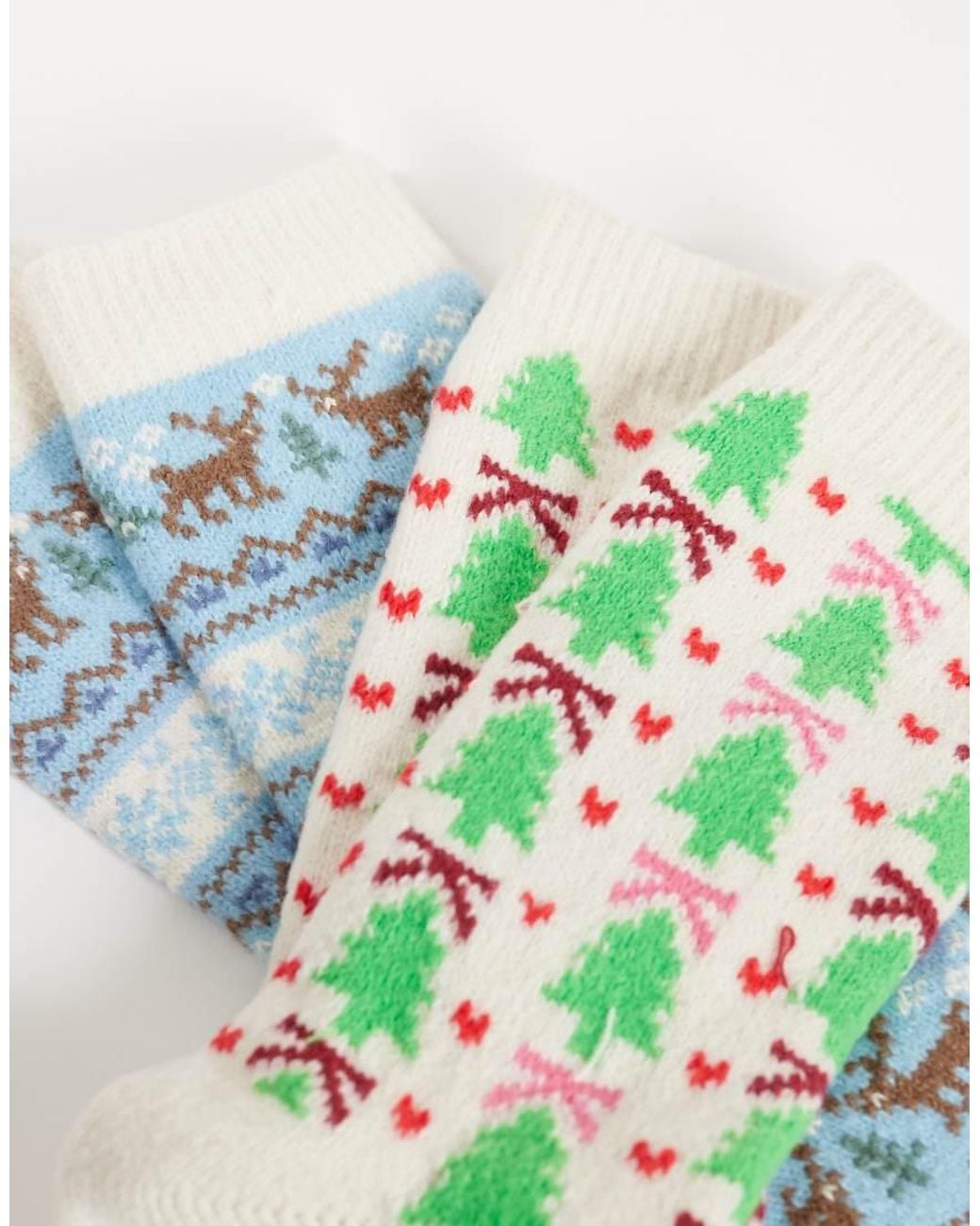 Vero Moda Blue 2 Pack Christmas Socks