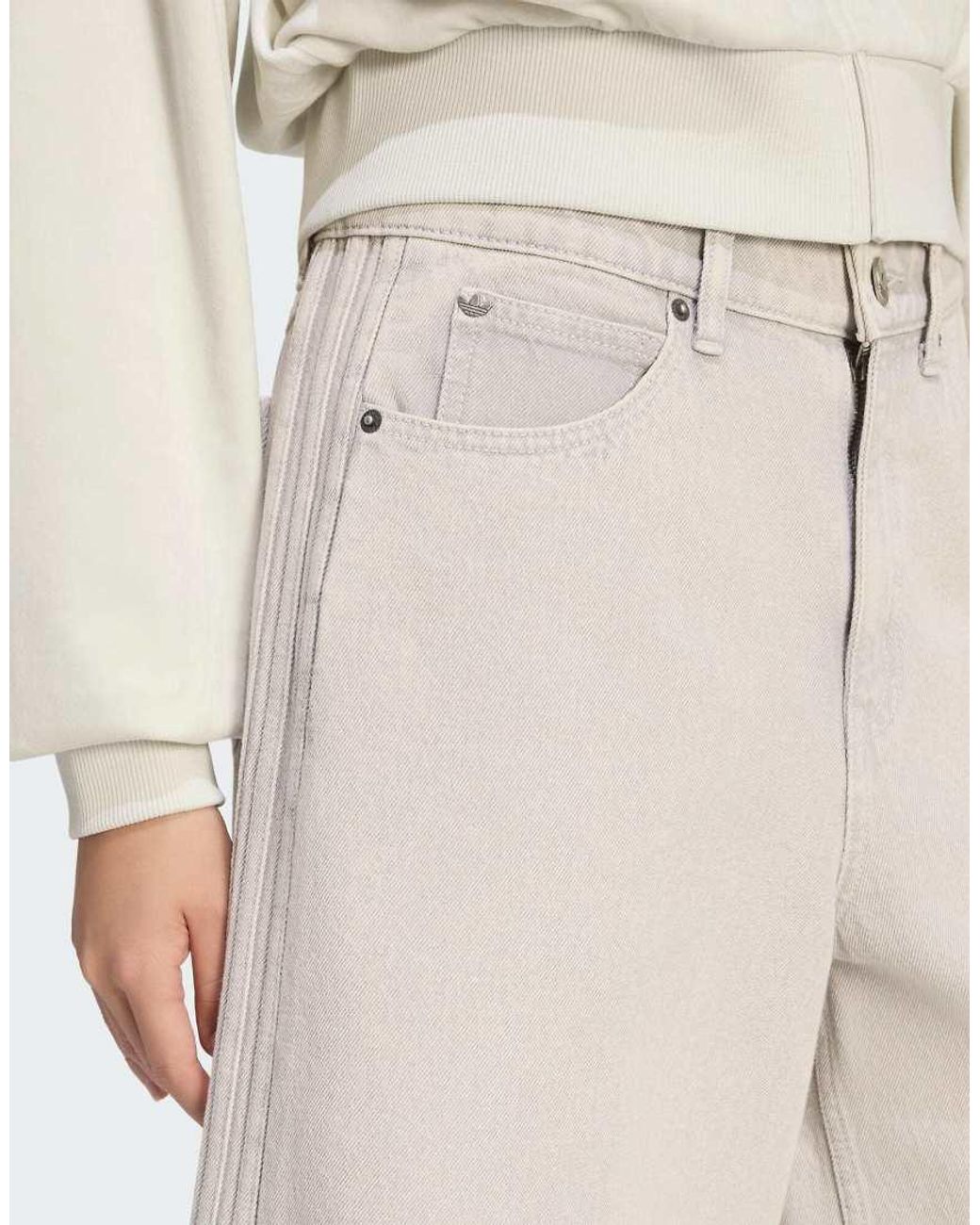 Adidas Originals Natural Mid Rise Denim Jorts