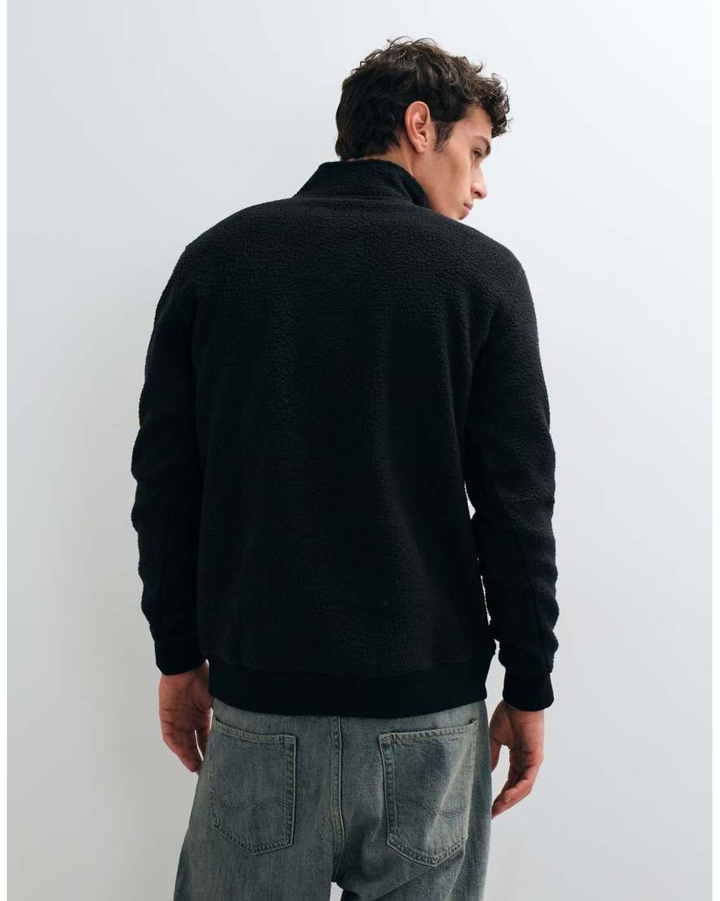 Only & Sons Blue Quarter Zip Fleece for men