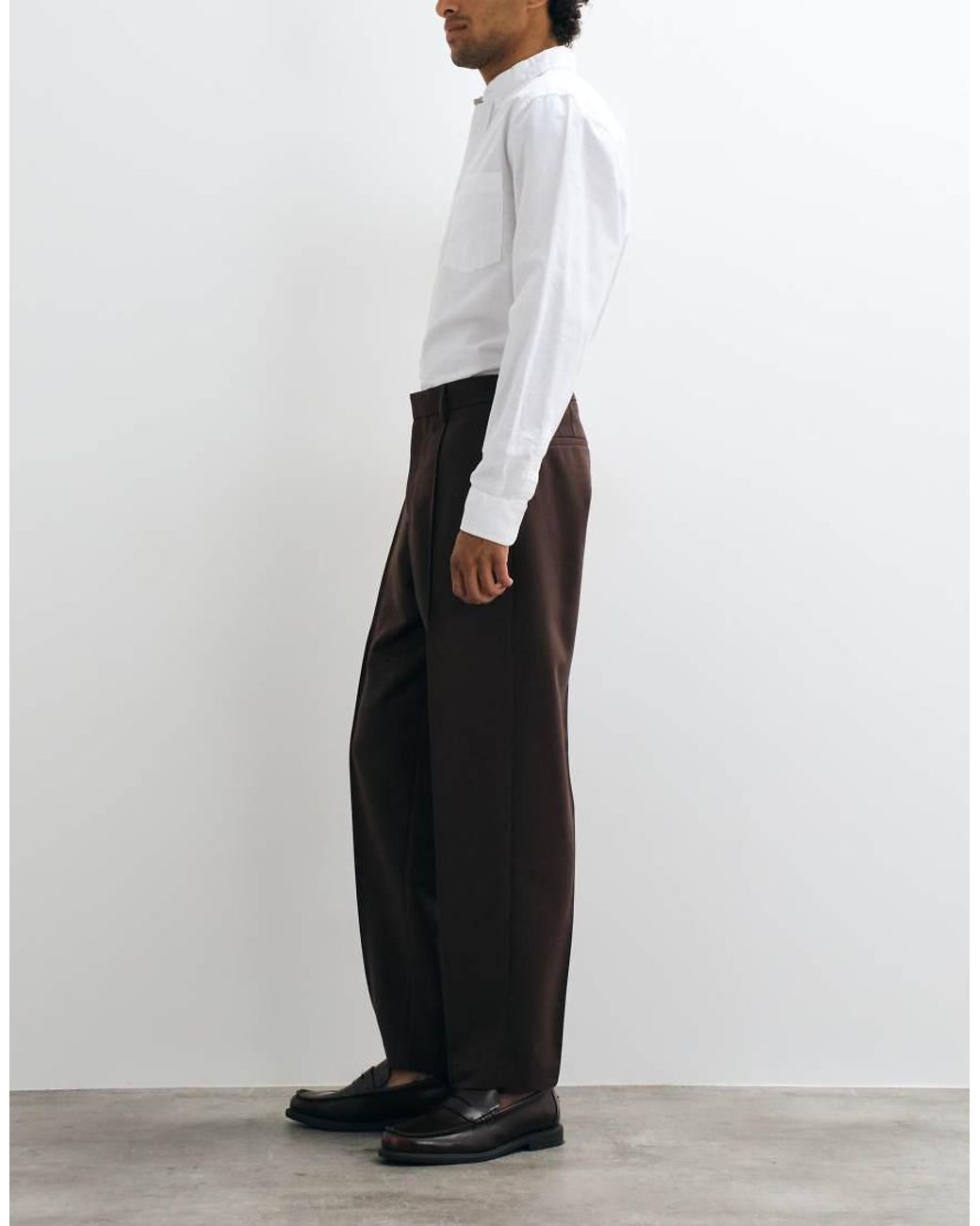 ASOS White Tailored Relaxed Tapered Pants for men