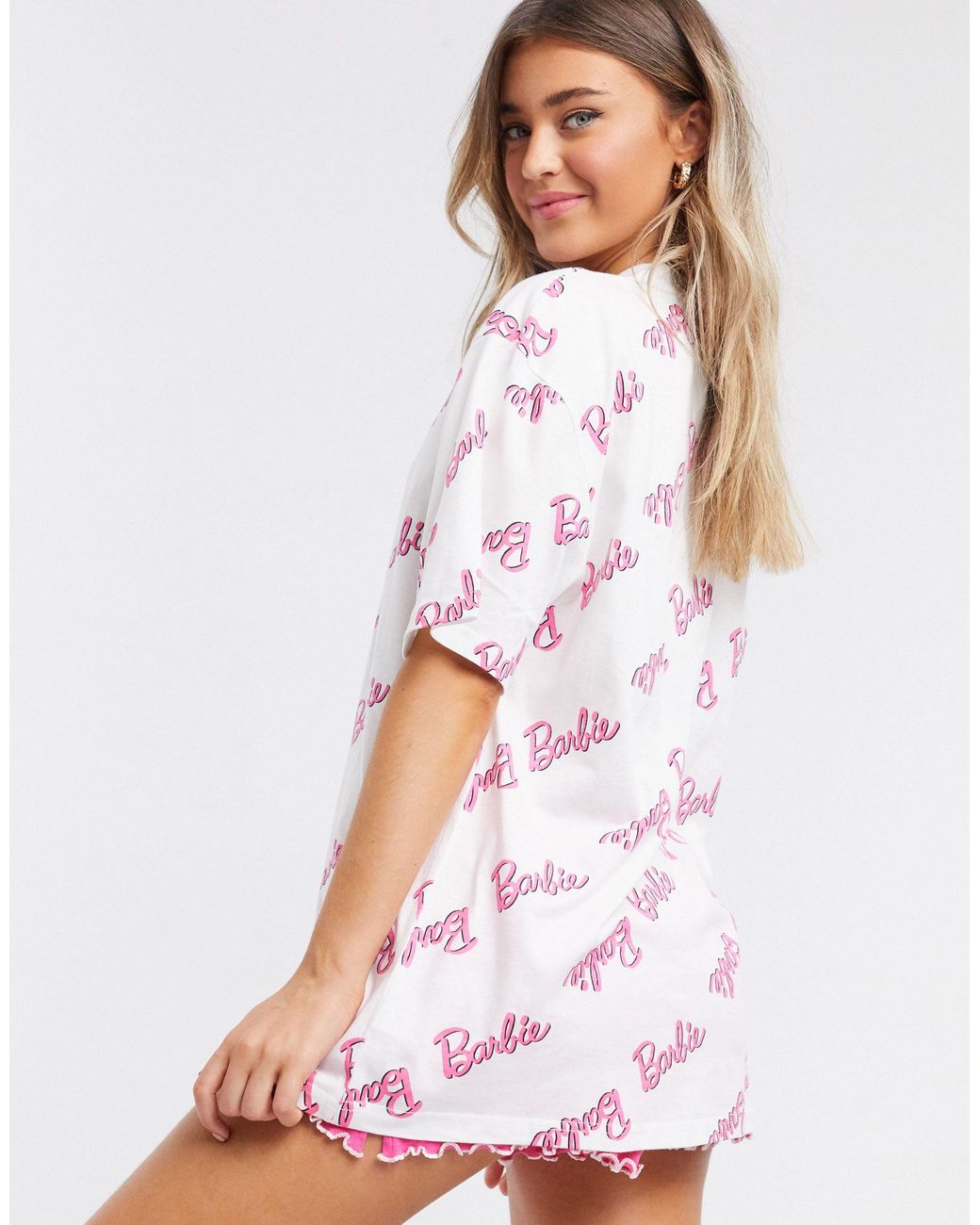 Barbie - T-shirt del pigiama mix & match con stampa di ASOS in Rosa