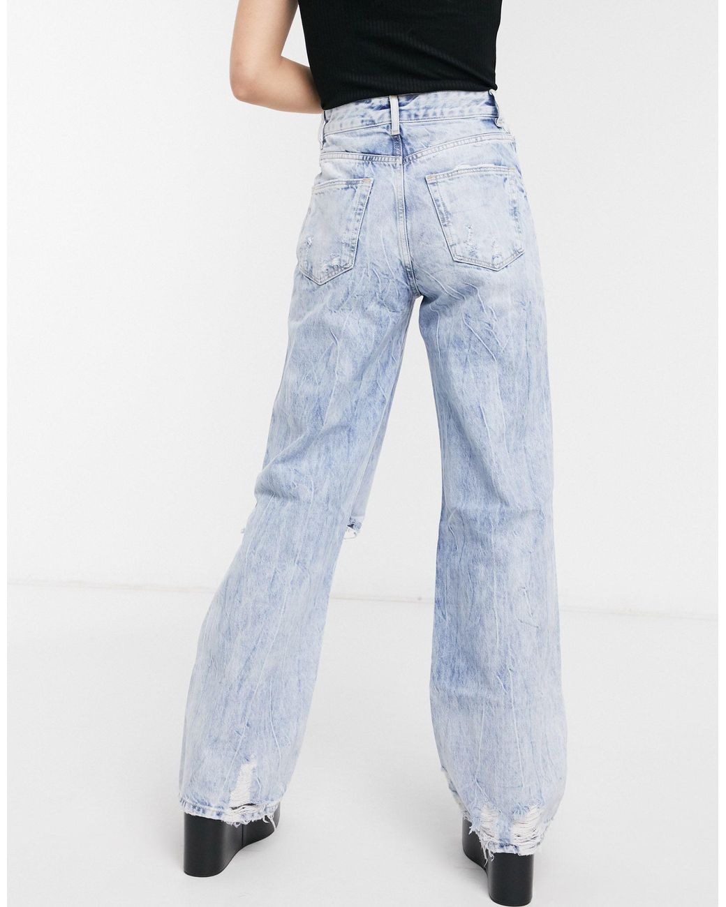 Bershka Denim 90's Straight Leg Jeans 