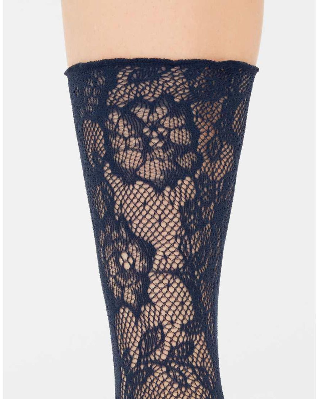 Calzedonia Black Floral Socks Without Elastic