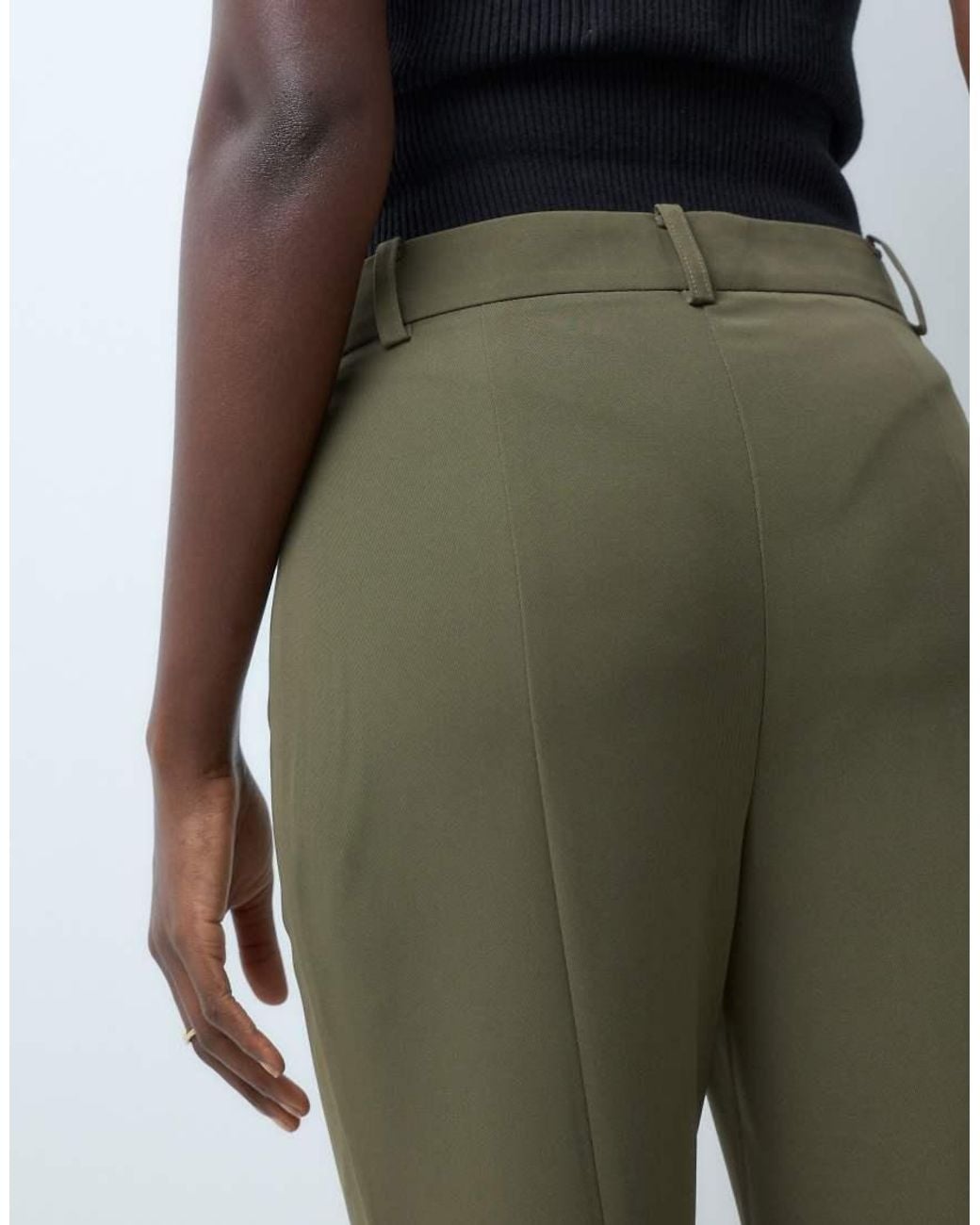 ASOS Green Tall Tailored Skinny Flare Trousers