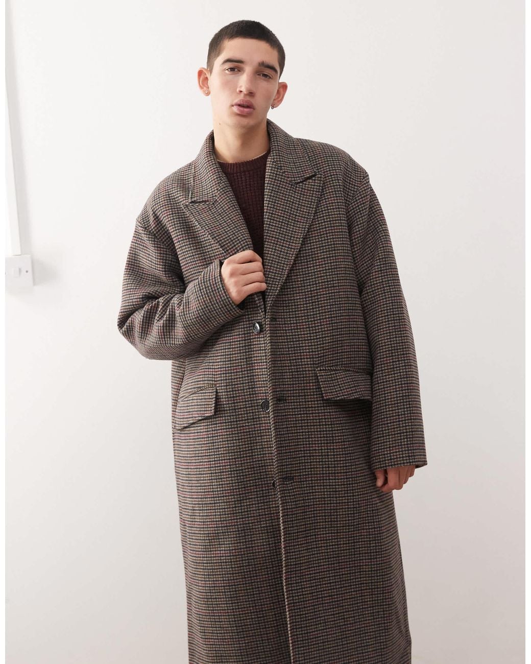 Weekday Black Wool Blend Coat for men