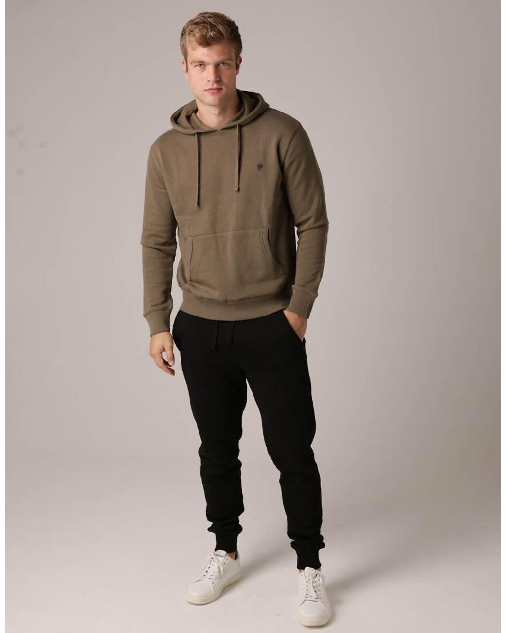 French Connection Brown Cotton Blend Hoody for men