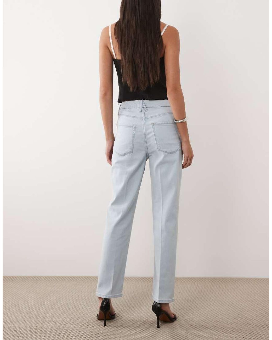 GOOD AMERICAN Blue Good Icon High Waisted Straight Leg Jeans