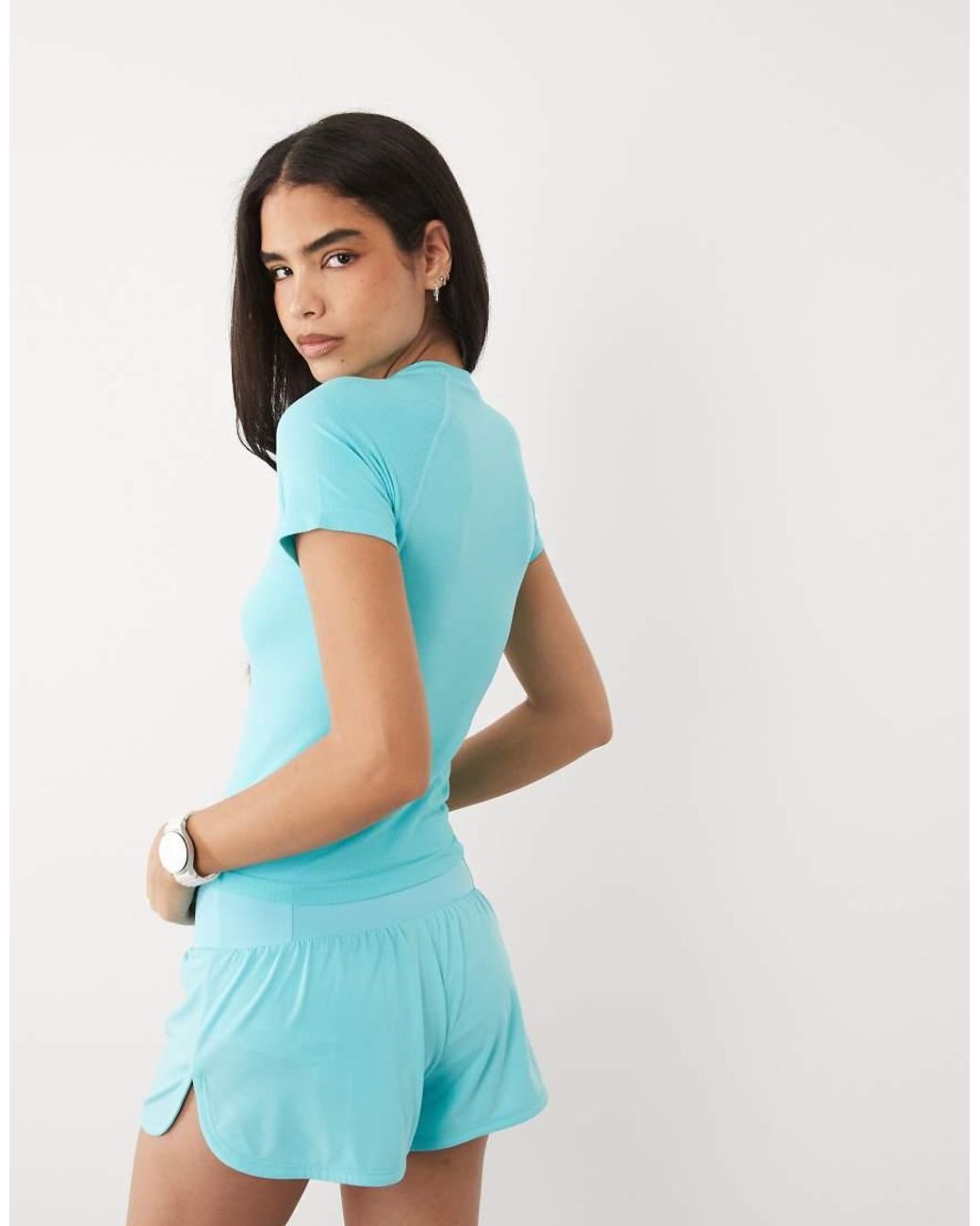 4505 Blue Lightweight Seamless Mesh Running T-Shirt