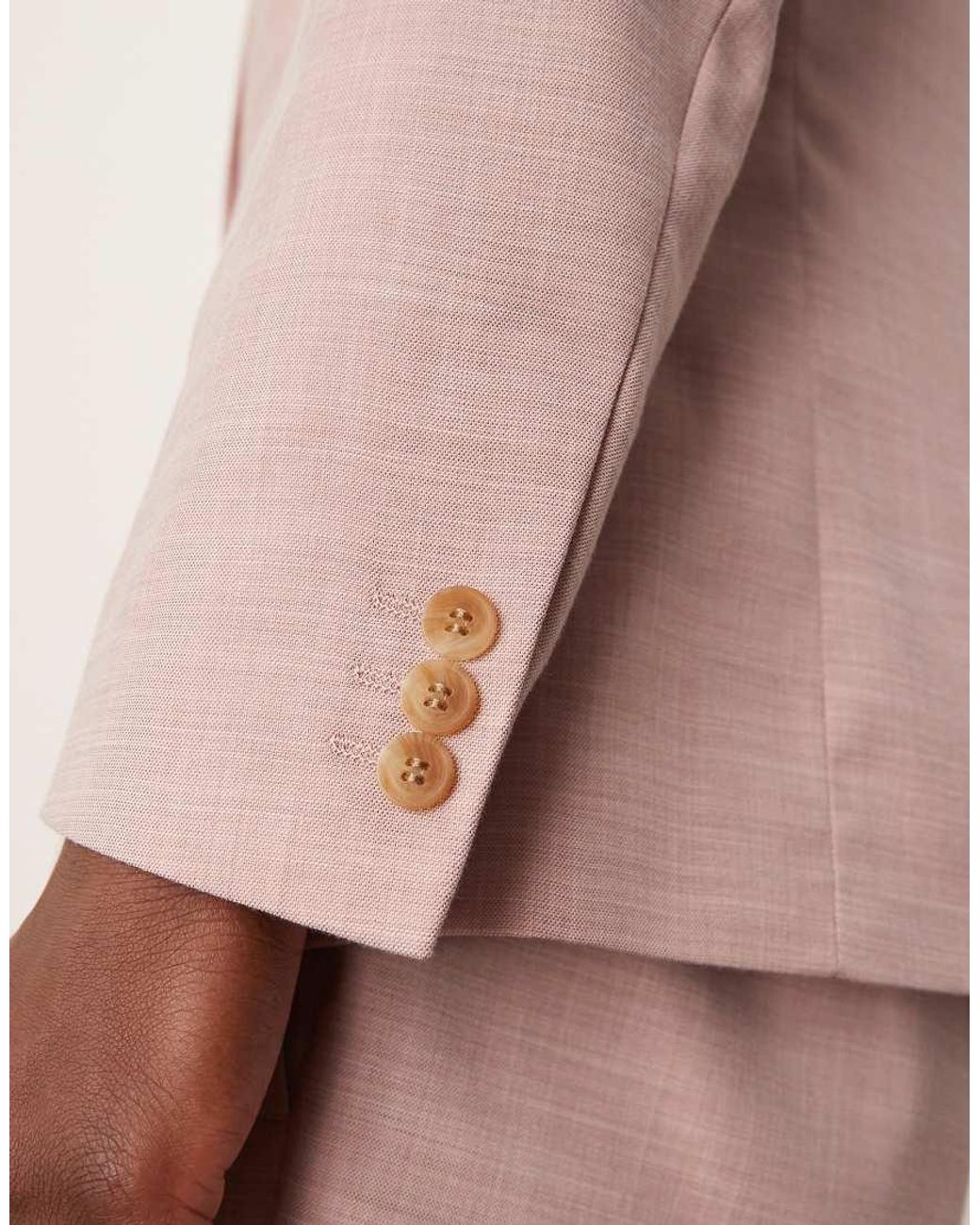 ASOS Pink Wedding Skinny Suit Jacket for men