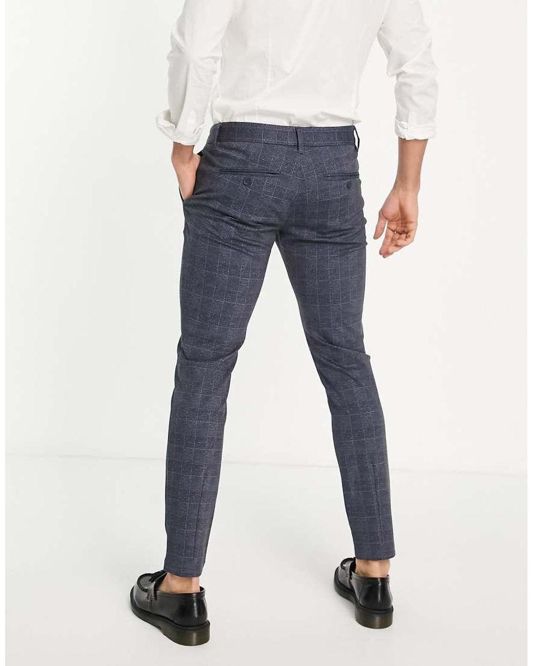 Only & Sons Blue Slim Fit Jersey Trousers for men