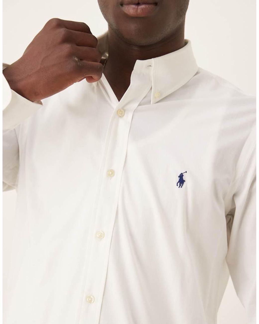 Polo Ralph Lauren Natural Custom Fit Poplin Shirt for men