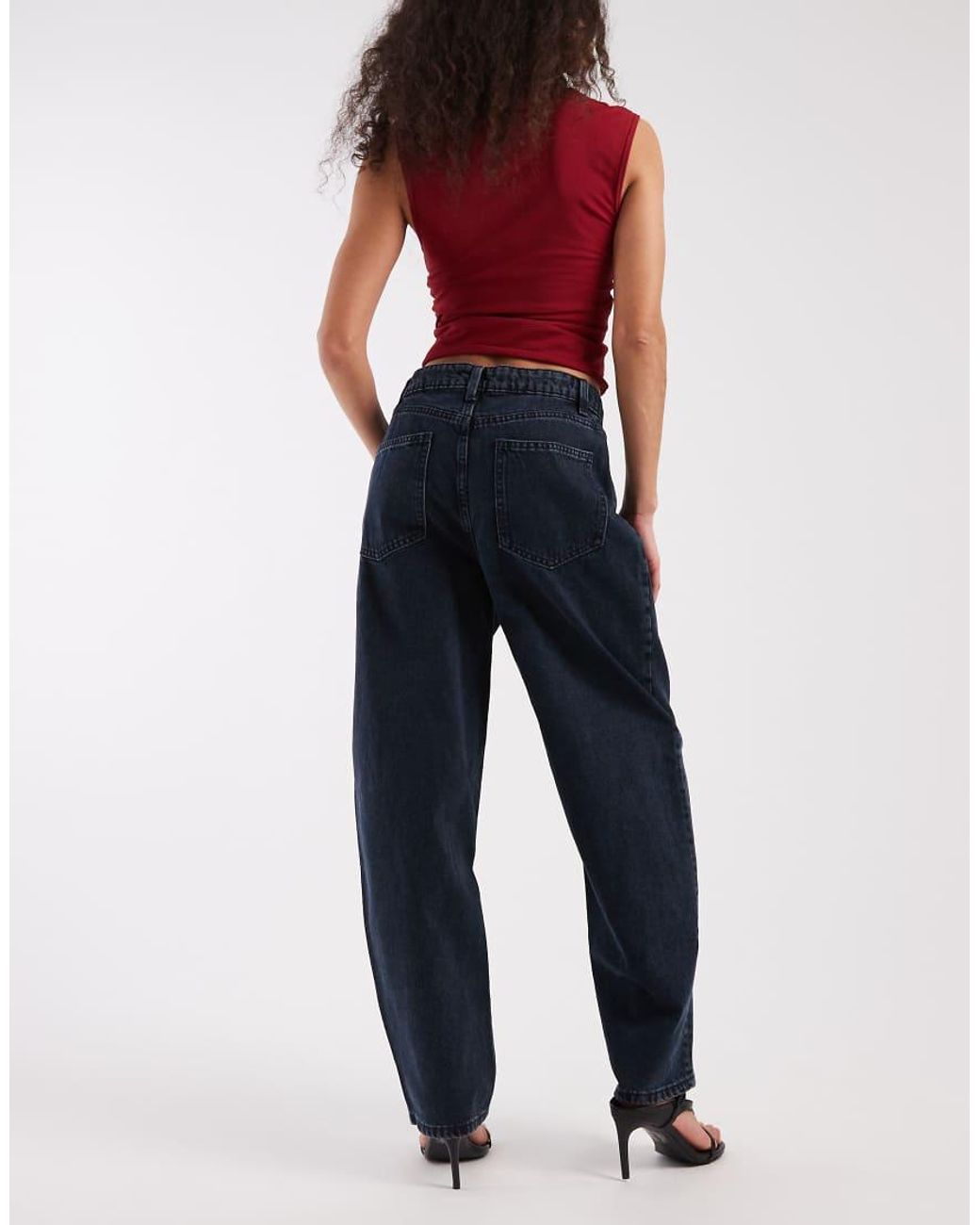 ASOS Blue Slim Barrel Jeans
