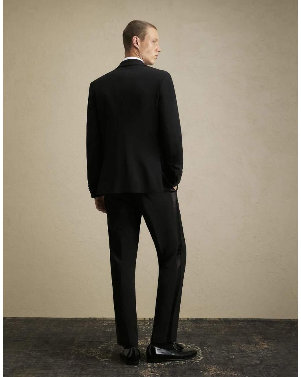 River Island Natural Slim Fit Tailored Suit Trousers for men