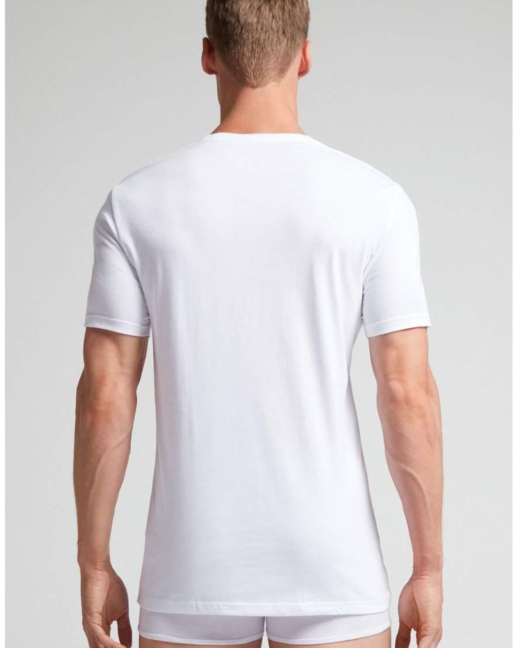 Intimissimi White Superior Cotton T-Shirt for men