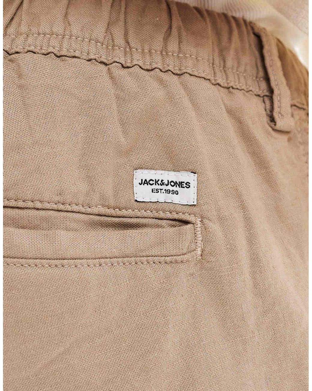 Jack & Jones Natural Linen Mix Short for men