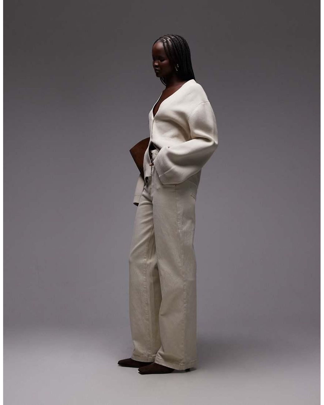 Abrand Jeans Natural Mid Rise Wide Leg Jeans