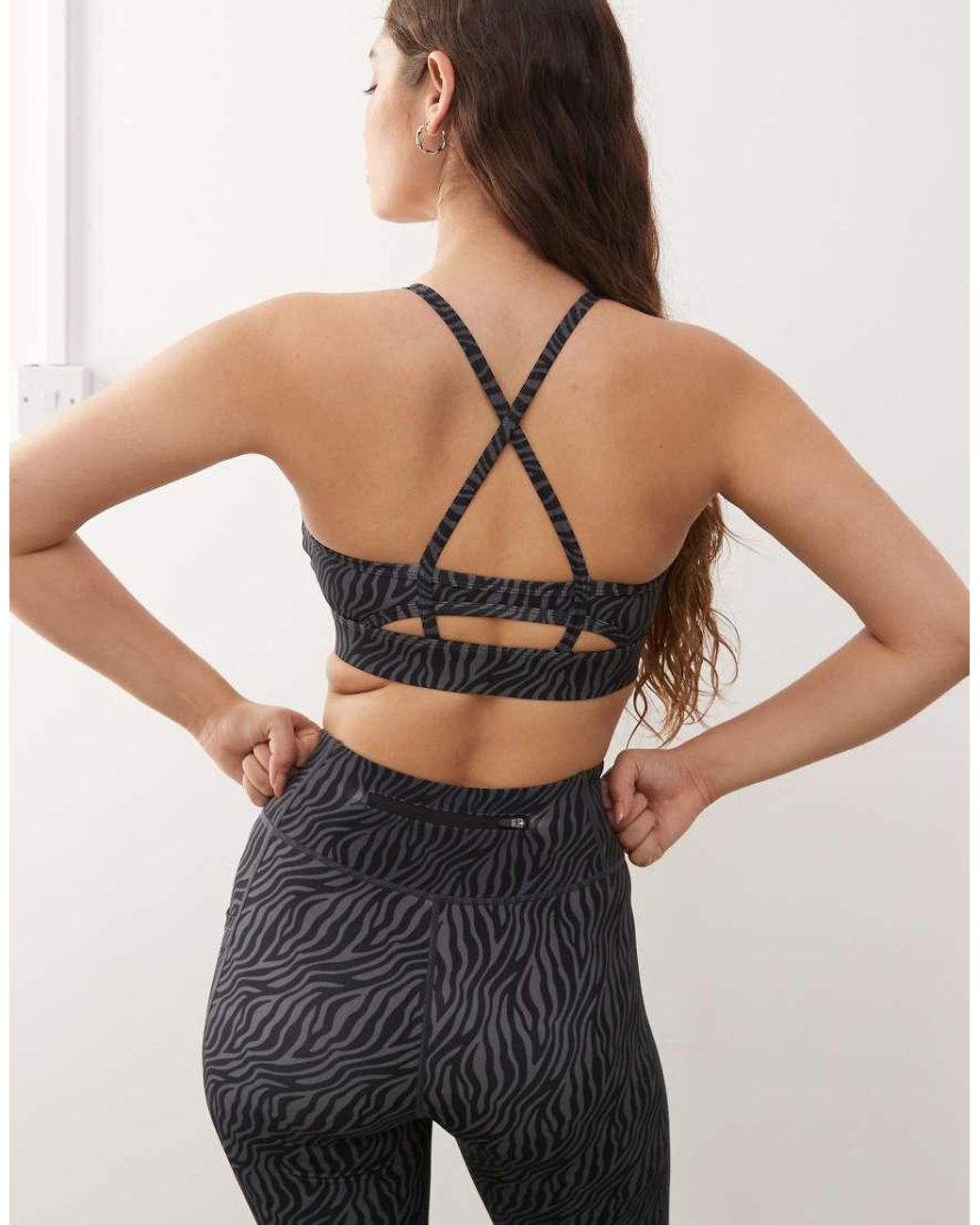 OOSC Blue Medium Support Infinite Sports Bra