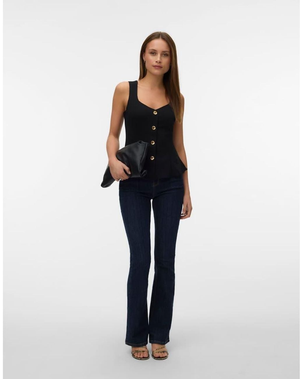 Top Evasé Vero Moda de color Blue