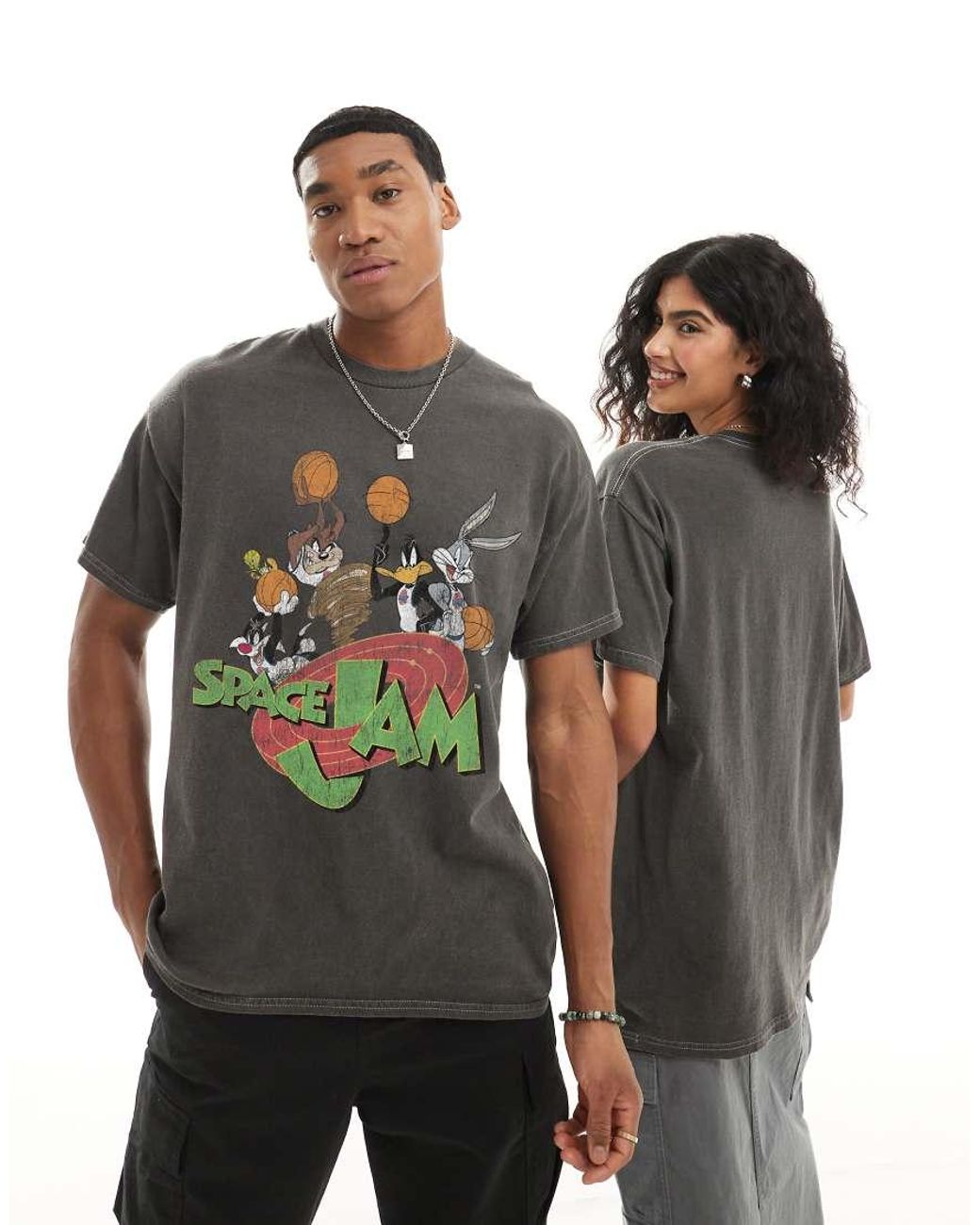 PRNT Gray Space Jam Relaxed T-Shirt