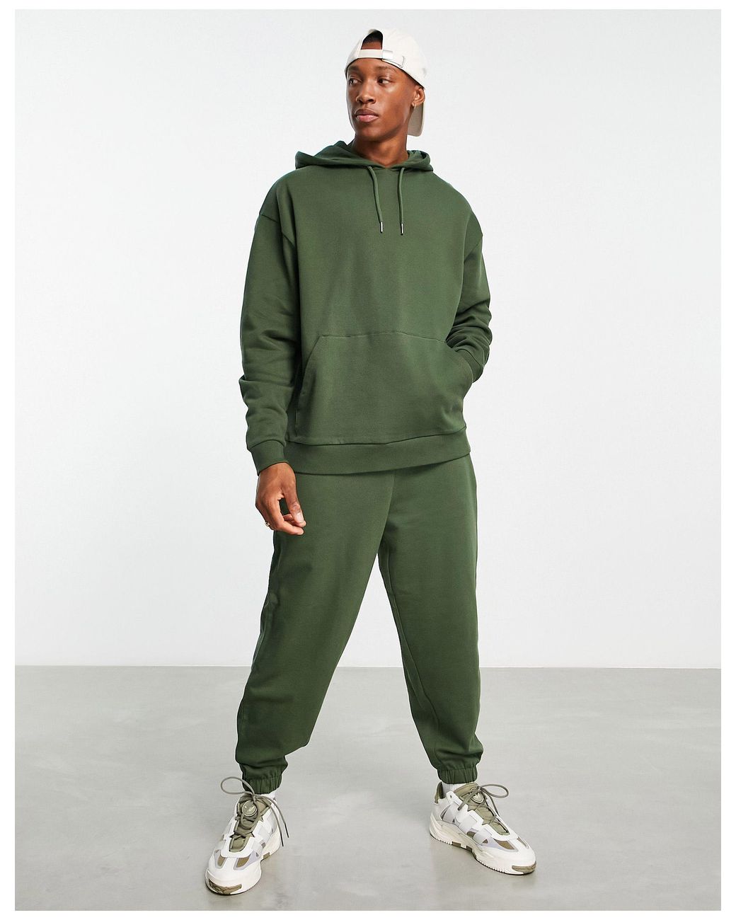 ASOS Tracksuit With Oversized Hoodie And Oversized joggers in Green for Men