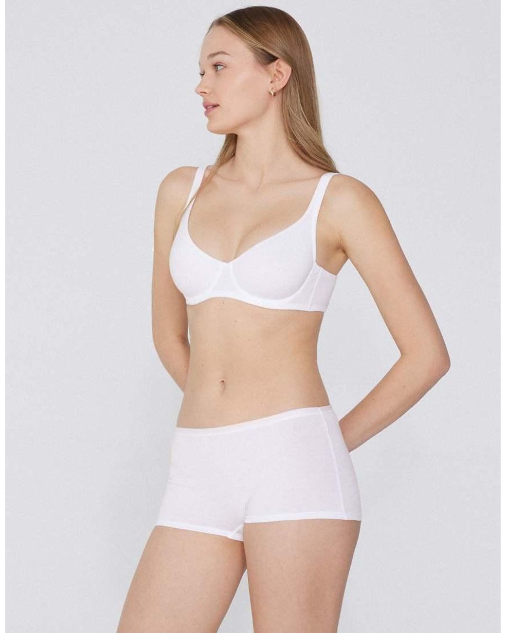 Tezenis White Paris Cotton Balconette Bra