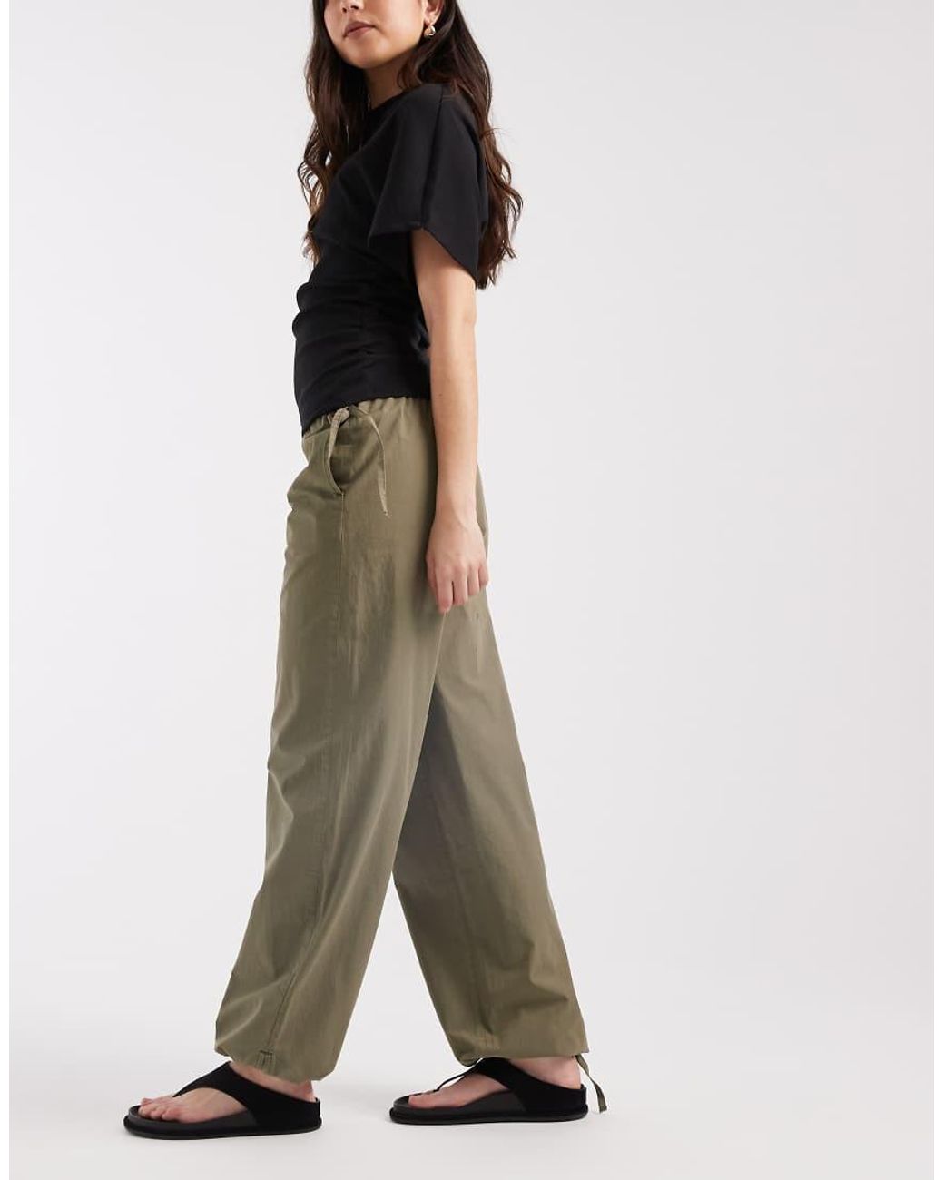 ASOS Natural Low Rise Slim Balloon