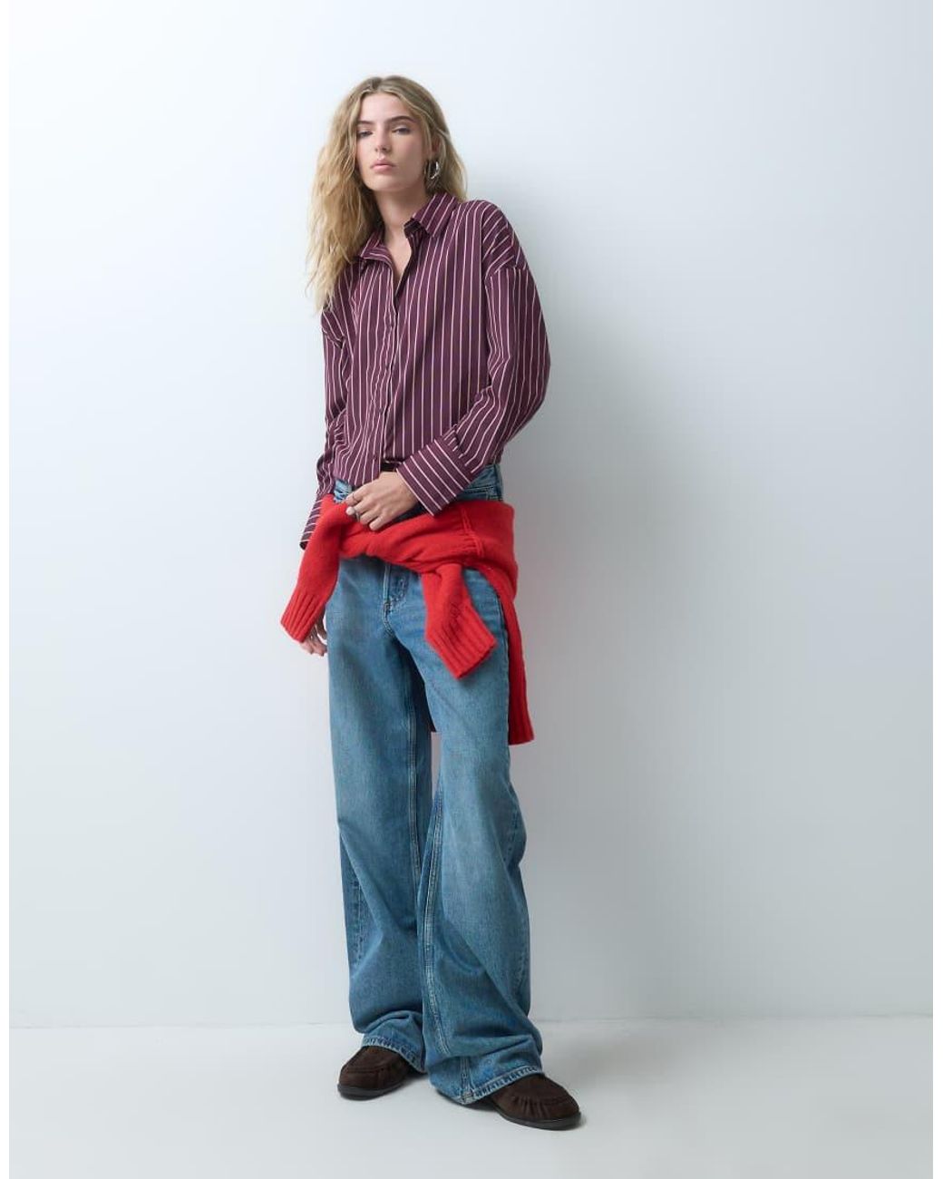 ONLY Red Long Sleeve Shirt