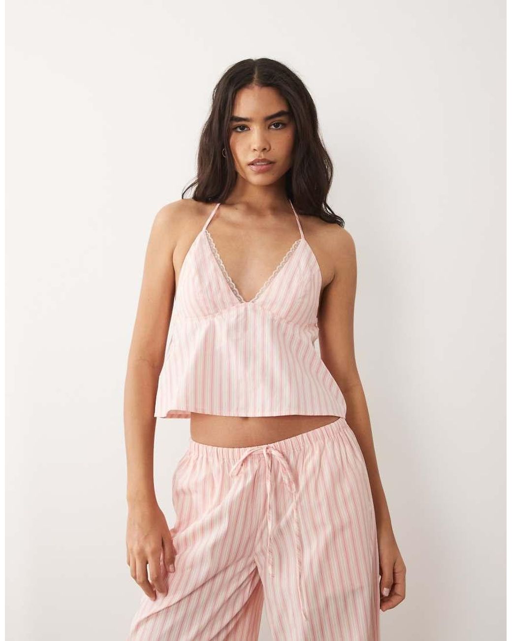 Missy Empire Pink Cotton Blend Peplum Hem Cami Top