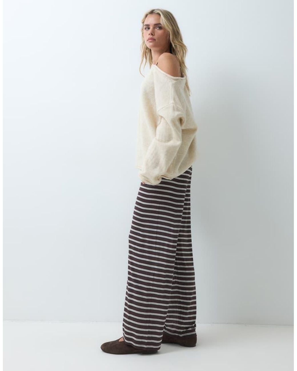 Only Petite Brown Wide Leg Trouser