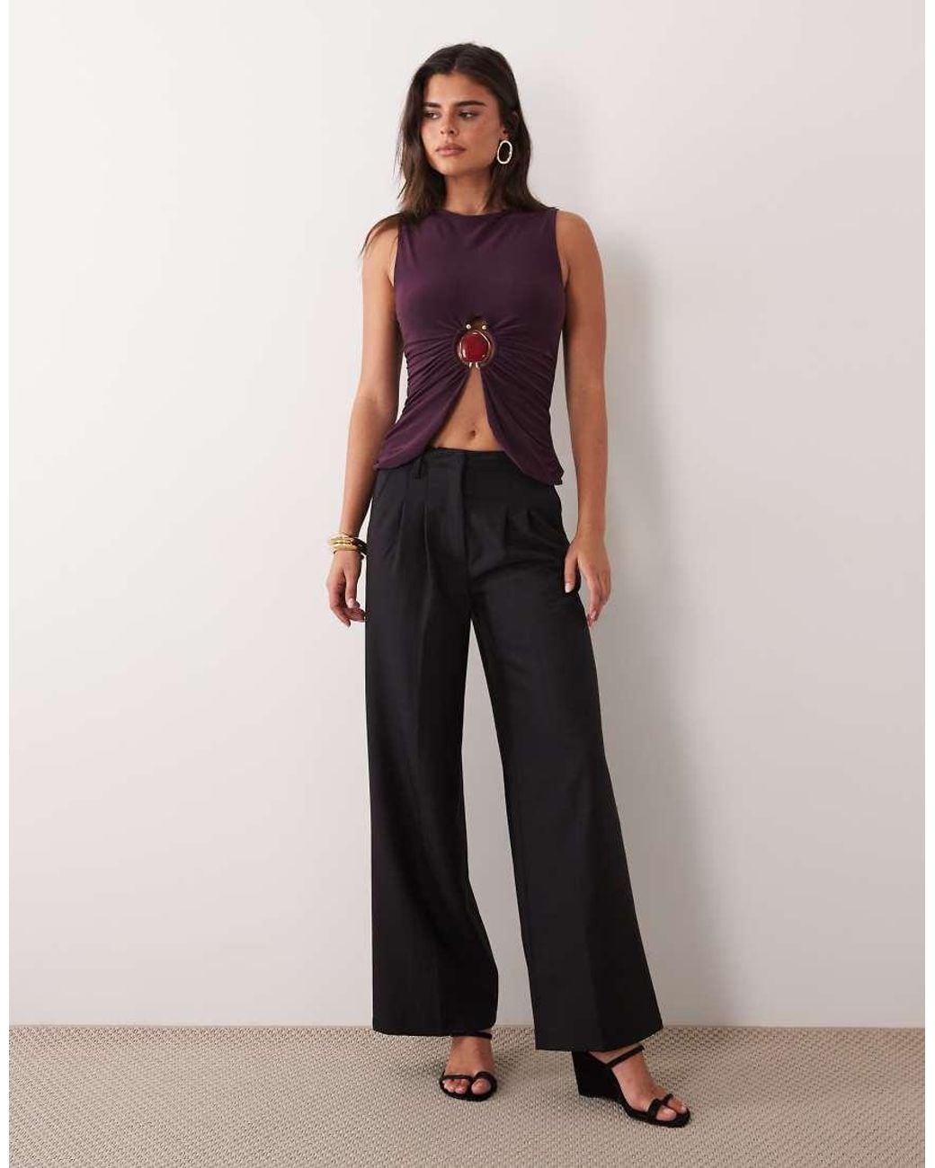 ASOS Purple Hardware Top