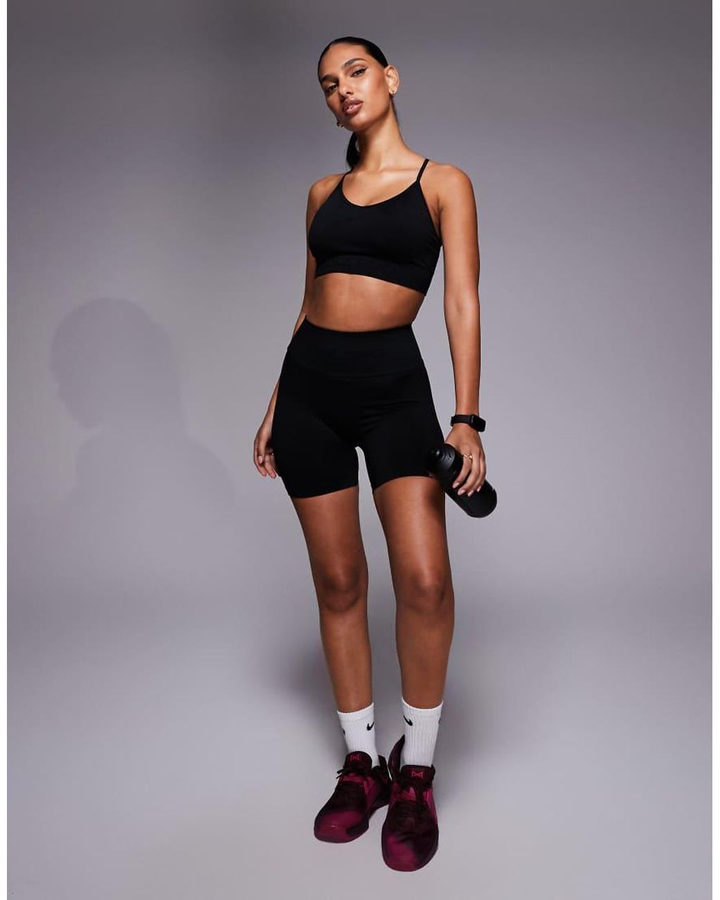 Nike Black Nike Pro Seamless 5-inch legging Shorts