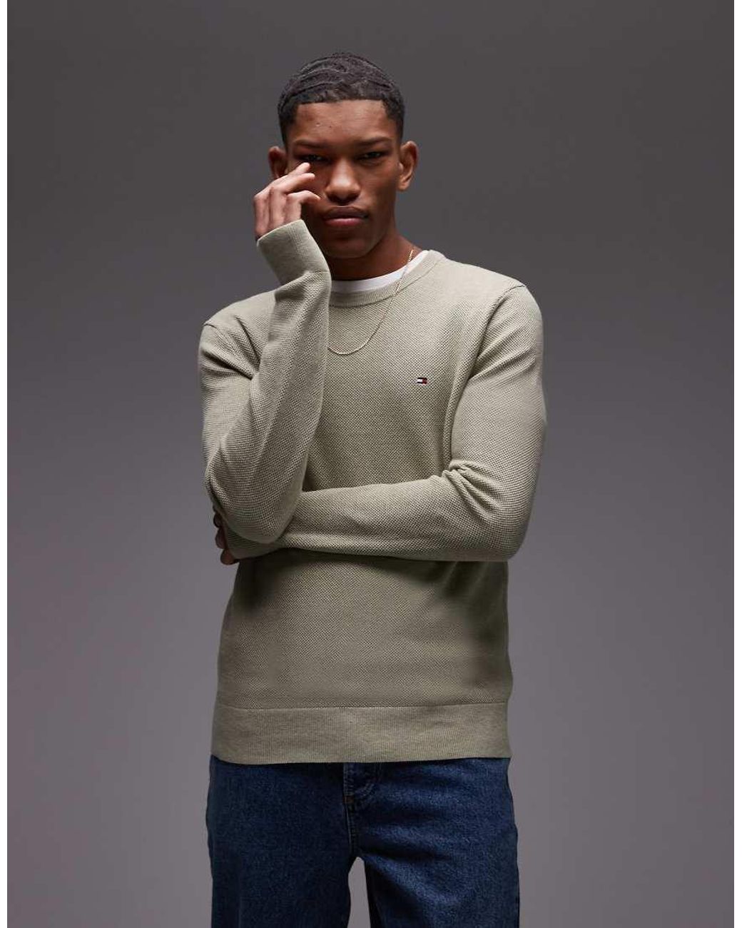 Tommy Hilfiger Gray Essential Structure Jumper for men