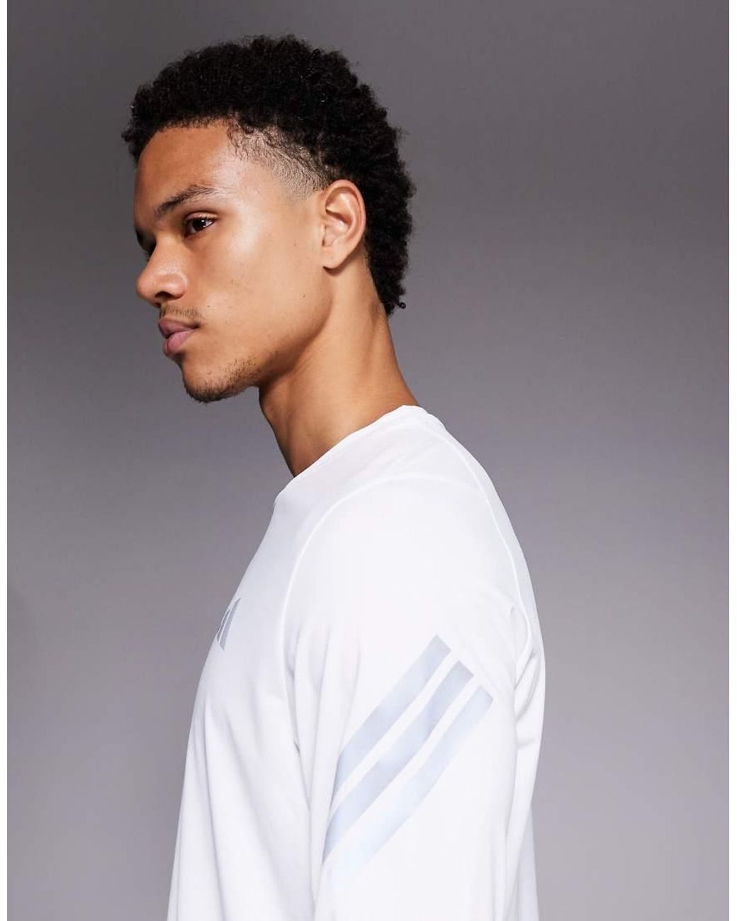 Adidas Originals Gray Adidas Running Adi365 Long Sleeve Top for men
