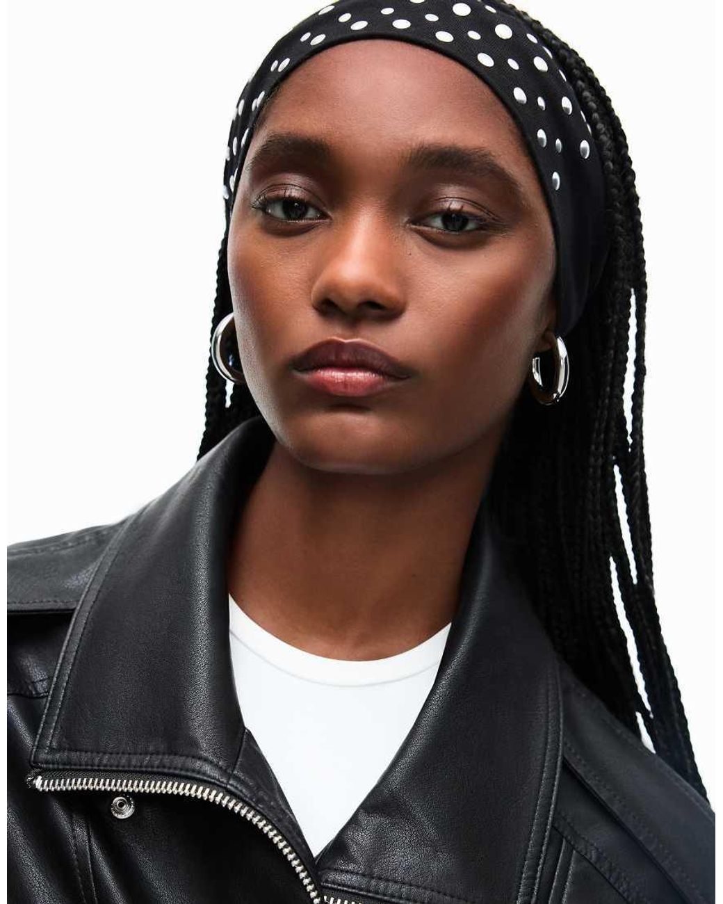 Bershka Black 2-pack Of Studded Headbands